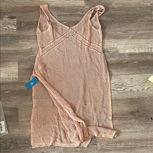 Pink Knit Sleeveless Dress